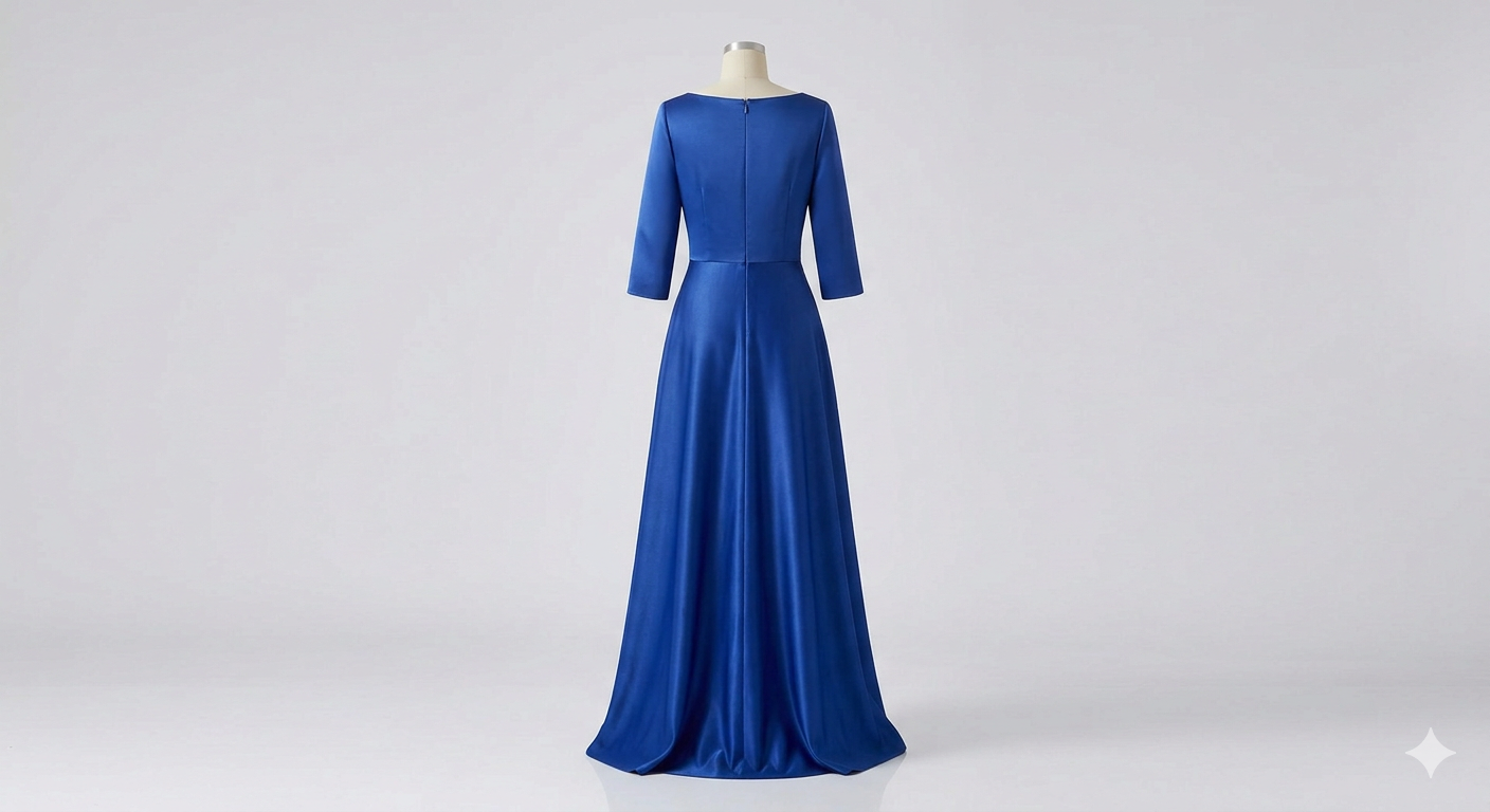 Blue Full-Length Dress – Elegant Everyday Dress
