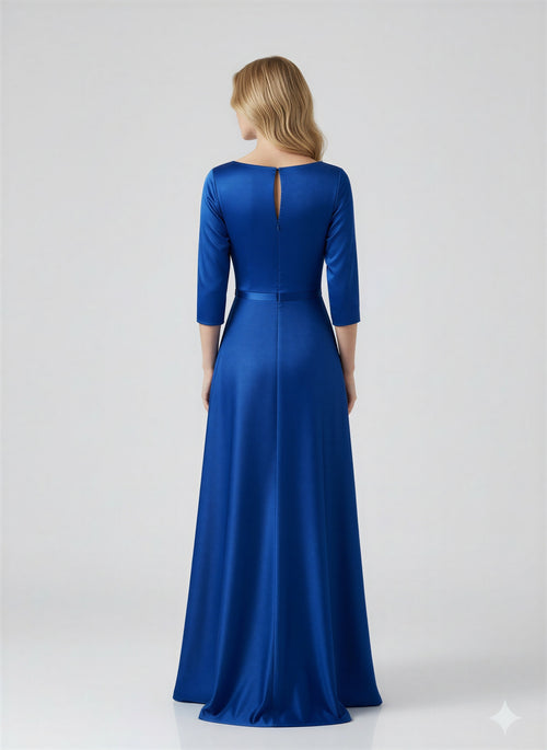 Blue Full Dress - simple full back