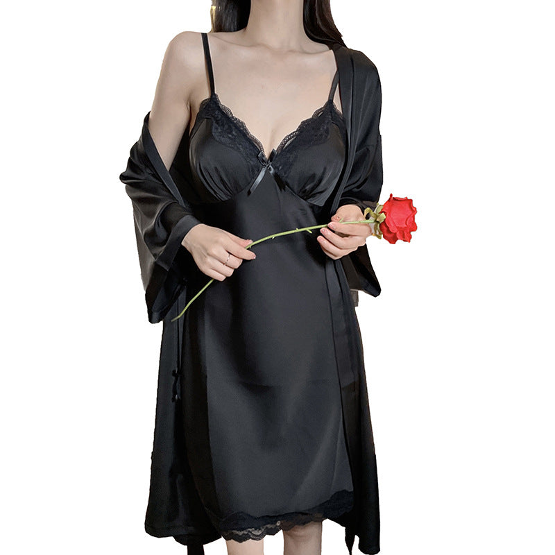 Deep V Home Sleeping Skirt Summer Thin Pajama
