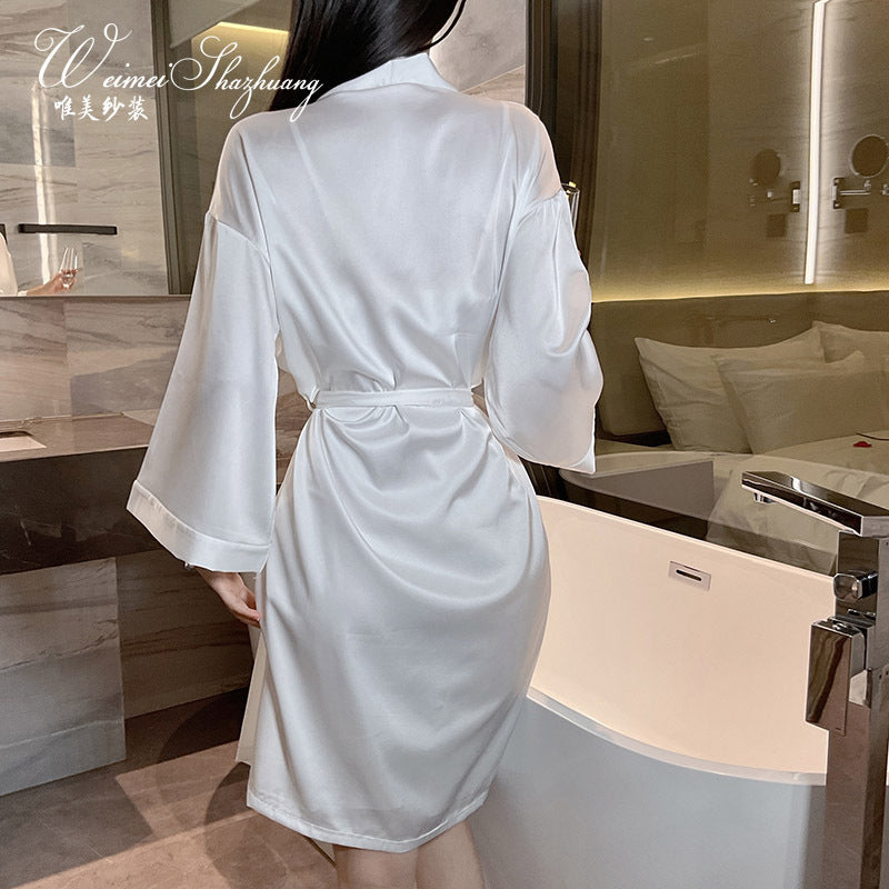 Deep V Home Sleeping Skirt Summer Thin Pajama