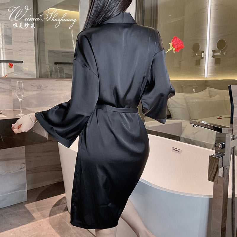 Deep V Home Sleeping Skirt Summer Thin Pajama