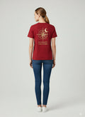 Classic red t-shirt with a comfortable everyday fit displayed on a clean background