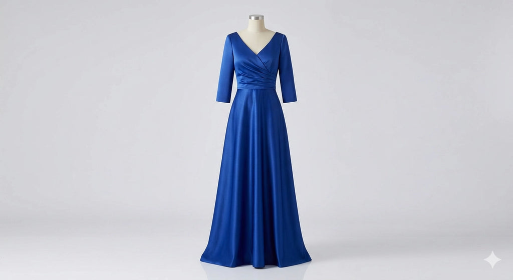 Blue Full-Length Dress – Elegant Everyday Dress