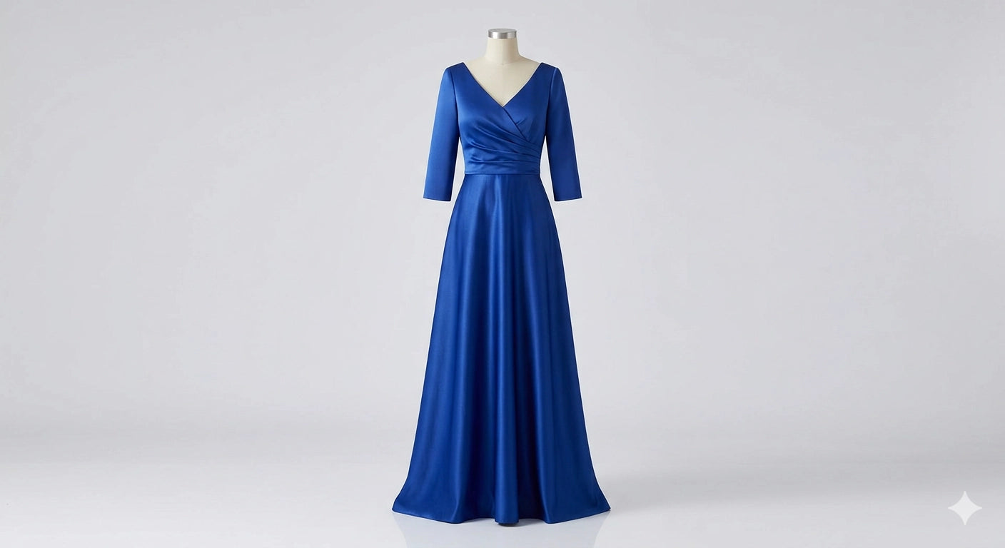 Blue Full-Length Dress – Elegant Everyday Dress